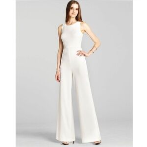BCBG off white crepe Helena sleeveless jumpsuit - size 2 NWT